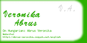 veronika abrus business card